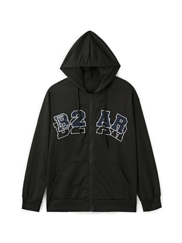 Men's Contrast Color Print Oversized Hoodie-4