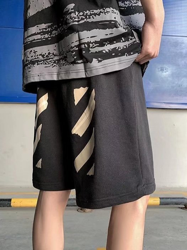 Men's Graphic Print Thin Loose Shorts-2