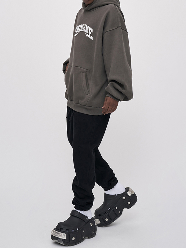 Men's Letter Print Oversized Hoodie-2