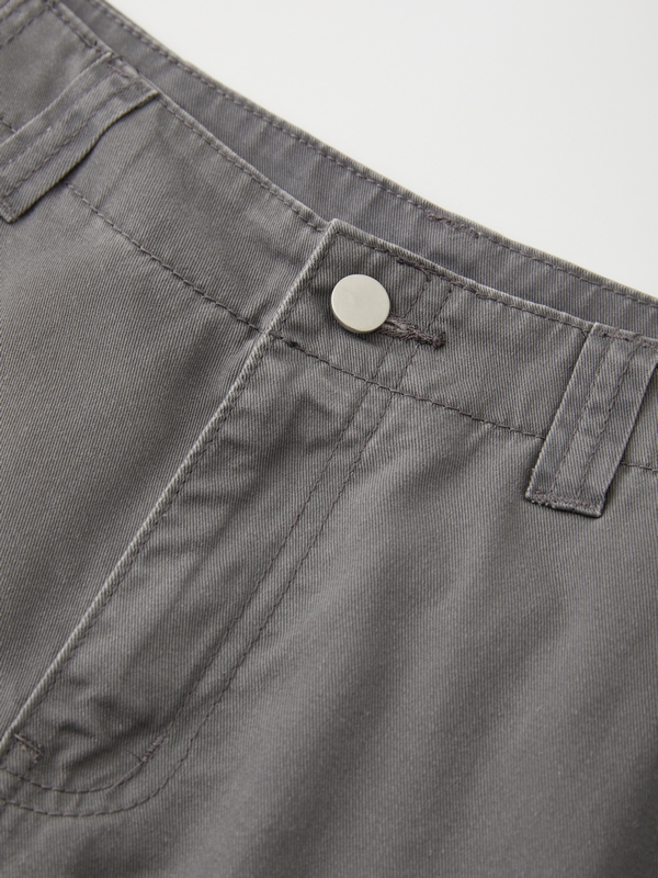 Washed Vintage Baggy Cargo Jeans-7