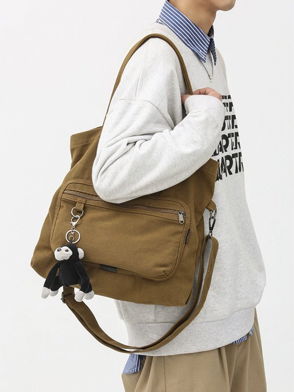 Cartoon Pendant Vintage Shoulder Bag-2