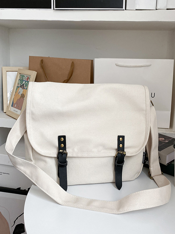 Vintage Large Canvas Messenger Bag-3