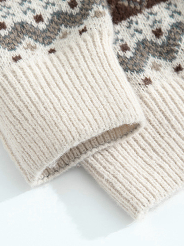 Men's Vintage Fair Isle Pullover Sweater-5
