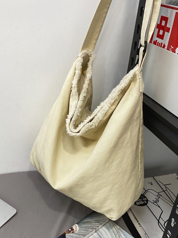 Fray Trim Large Crossbody Bag-3
