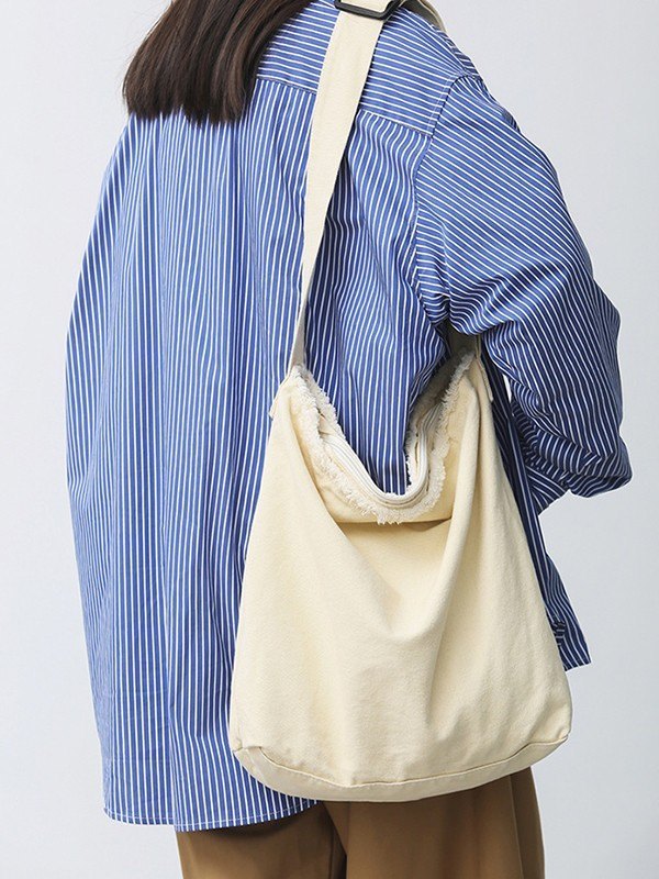 Fray Trim Large Crossbody Bag-2