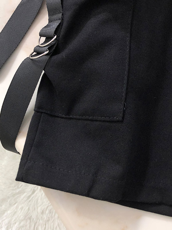 Men's Buckle Strap Pocket Cargo Shorts-6